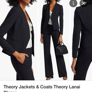 Theory Suit Set Open Blazer and Skinny Ankle Pant